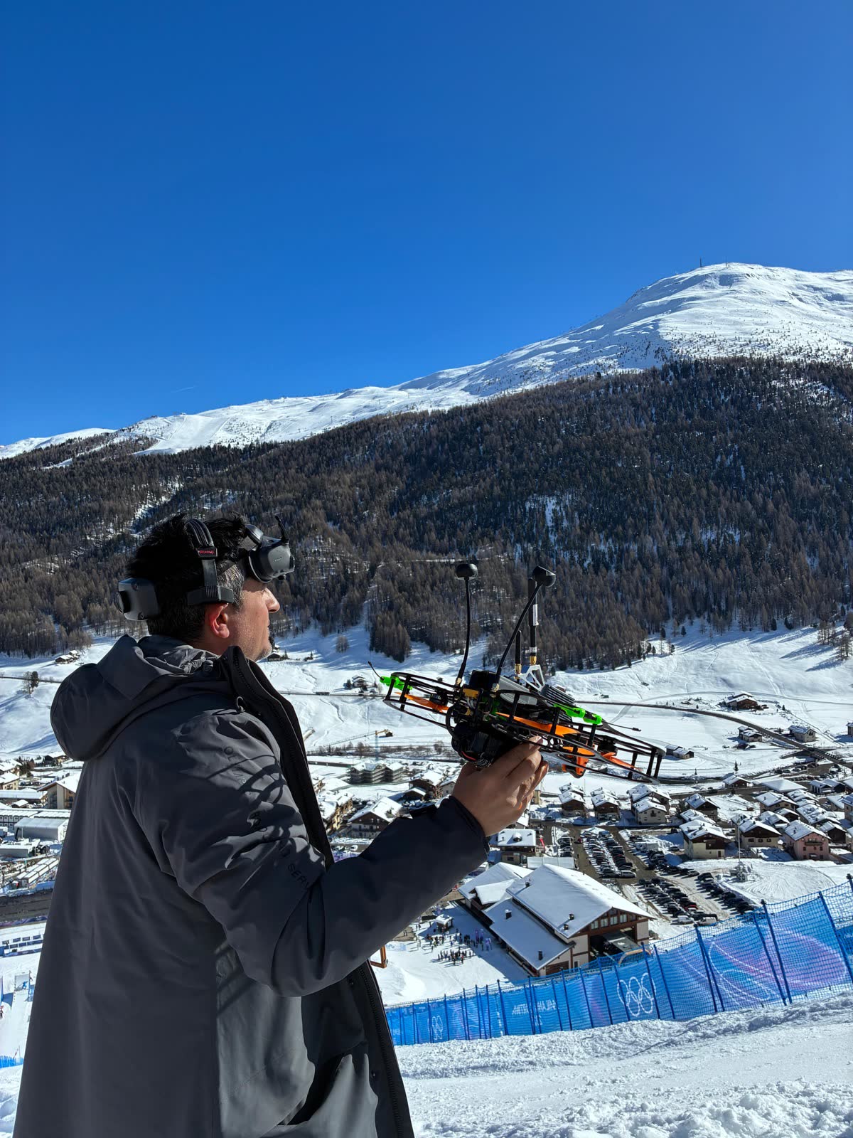 Davide flying with goggles